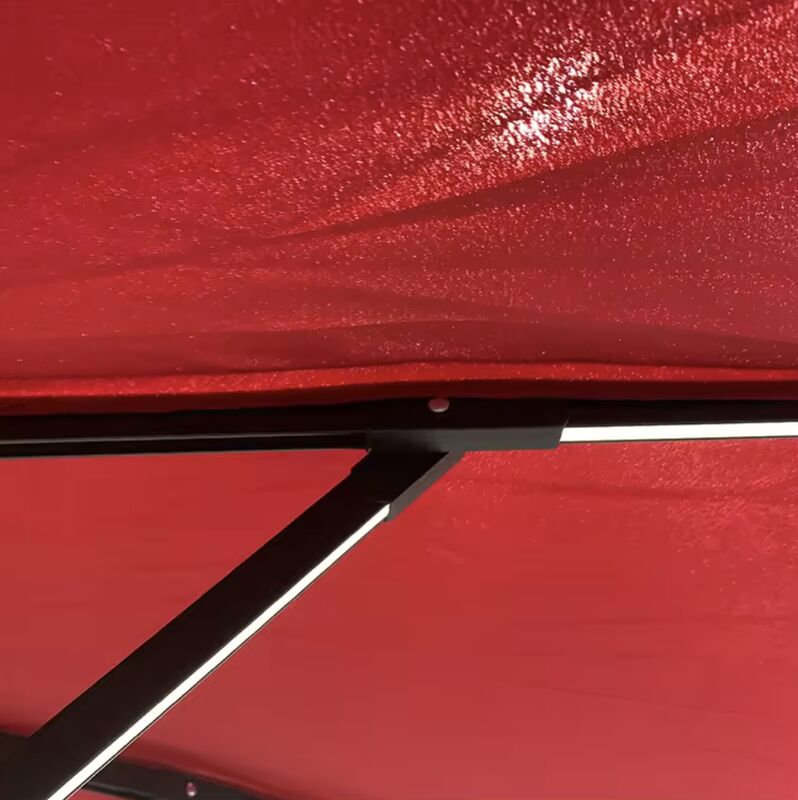 Polyester canopy material outdoor umbrella eco friendly design ideal for cafes restaurants and garden providing shade