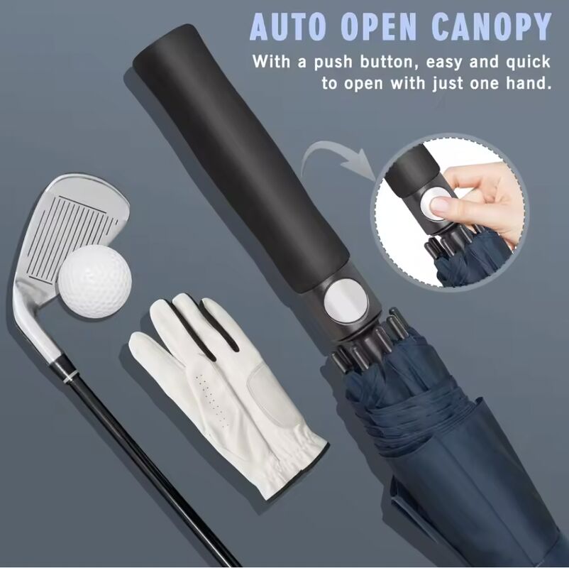 Compact Folds To 22 Inches Golf Umbrella with Strong Durable Construction and Auto Open Function for Outdoor Use