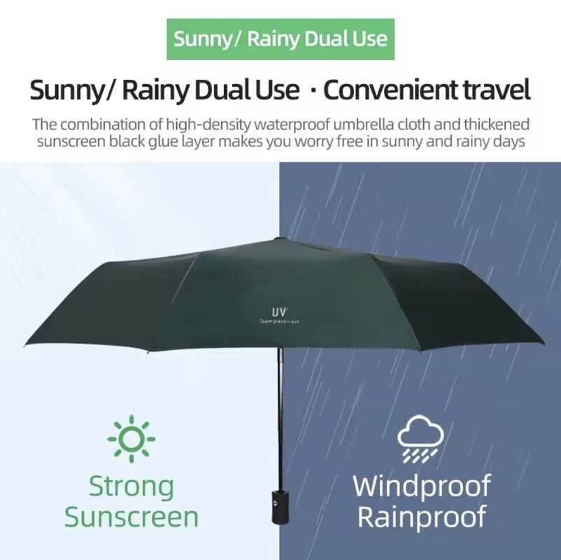 Metal Shaft Golf Umbrella Folds To 22 Inches with Customized Printing for Outdoor Sports