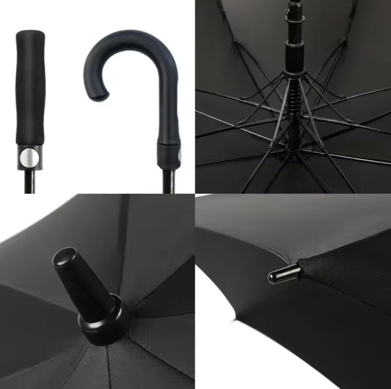 Plastic Top And Tips Golf Umbrella Constructed With Aluminum Shaft Providing Strong And Lightweight Performance Outdoors