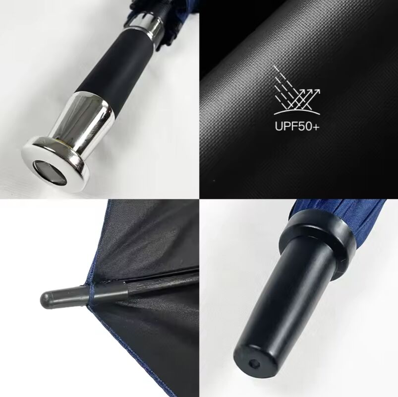 Strong Durable Polyester Canopy Golf Umbrella Windproof Design Ensures Stability and Longevity in Harsh Weather Conditions
