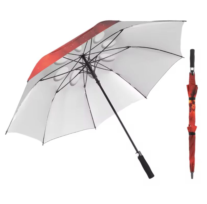 Strong And Durable Golf Umbrella With Double Layer Canopy Folds To 22 Inches Compact Size And Aluminum Shaft