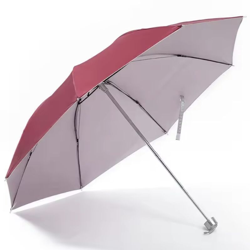 UPF 50+ UV Protection 3 Fold Umbrella with Lightweight Aluminum Frame and Customizable Logo