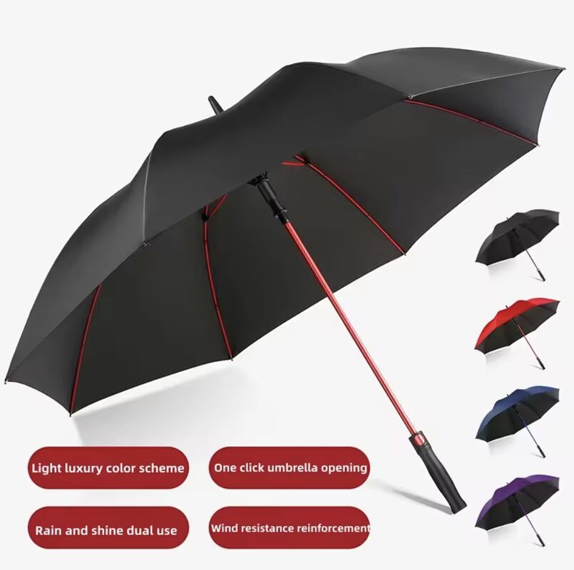Steel Frame Stick Umbrella with 8 Ribs for Superior Windproof Performance and Durability
